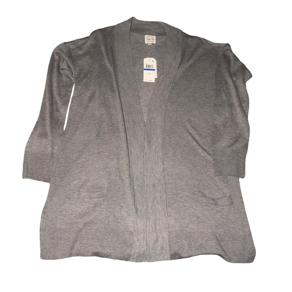Hippie Rose Sweaters - Hippie Rose Gray Open-Front Duster Cardigan Sweater
